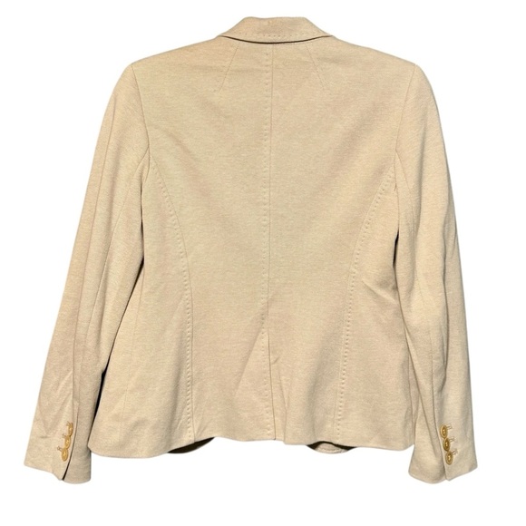 Talbots Double Button Cotton Light Tan Lightweight Blazer Size 6p - Picture 6 of 9